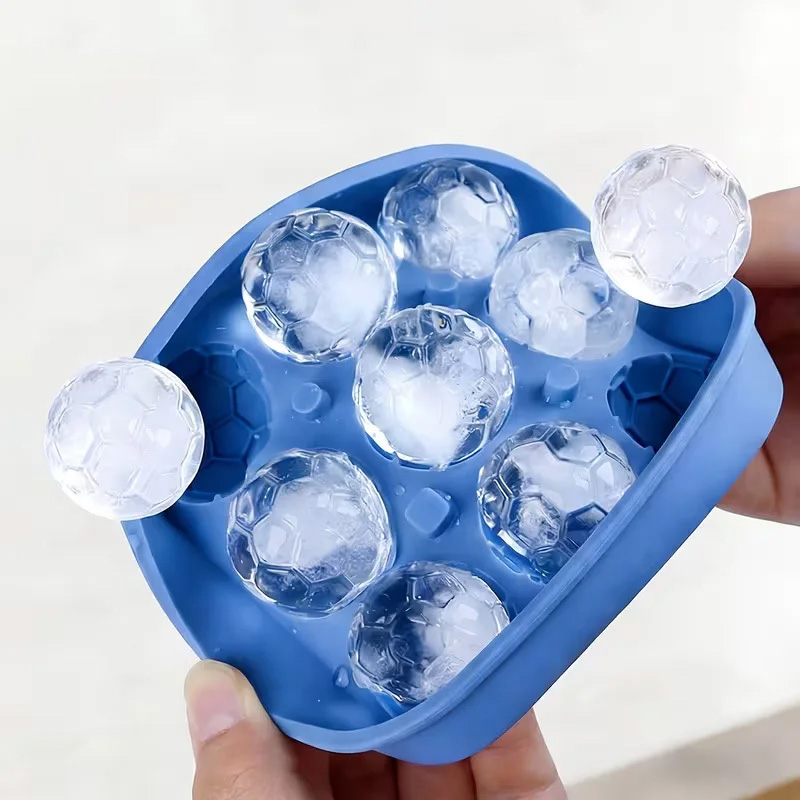 Ice Mold Sphere - 9-hole silicone soccer ball/ice hockey mold,