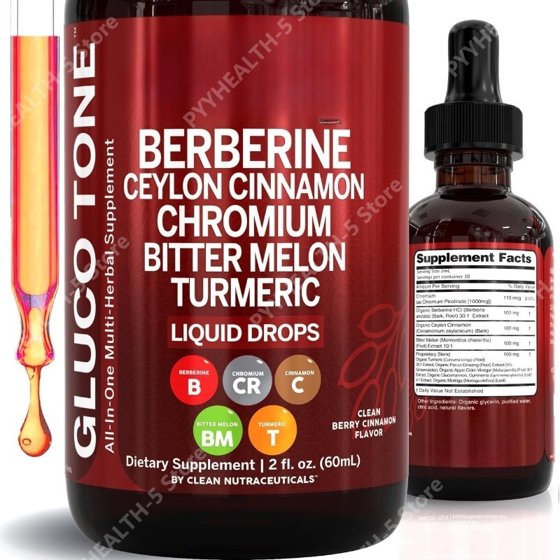 Bitters Bottle Set - Berberine with Ceylon Cinnamon Supplement Liquid