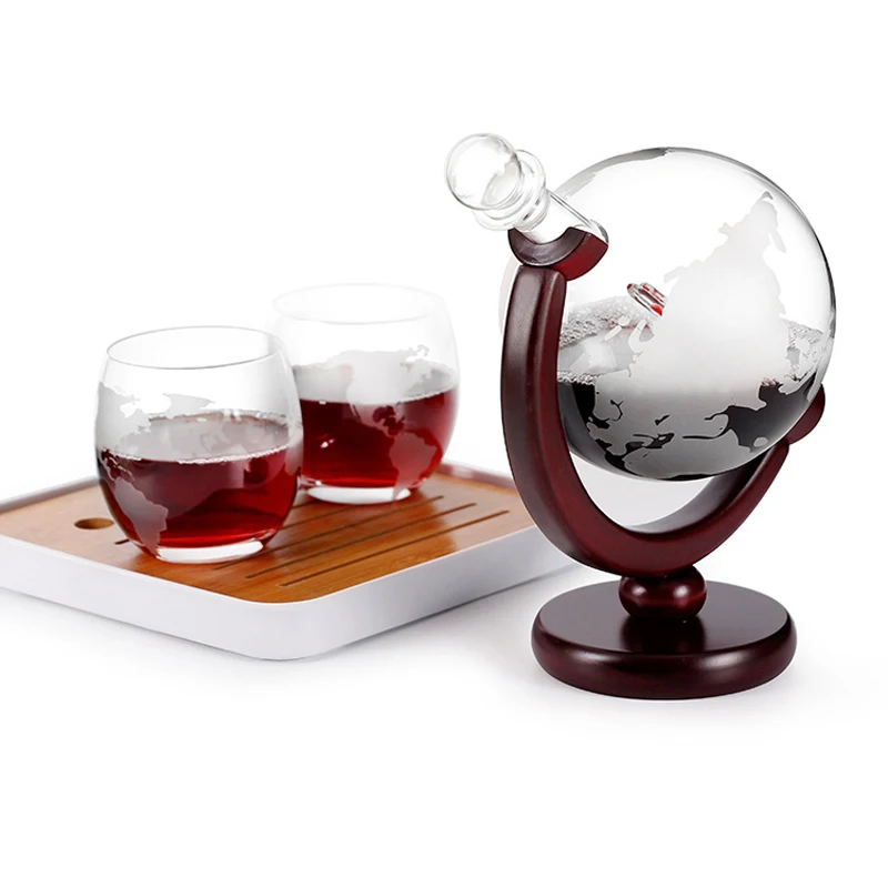 Decanter Globe Set - Whiskey Decanter Globe Wine Glass Set