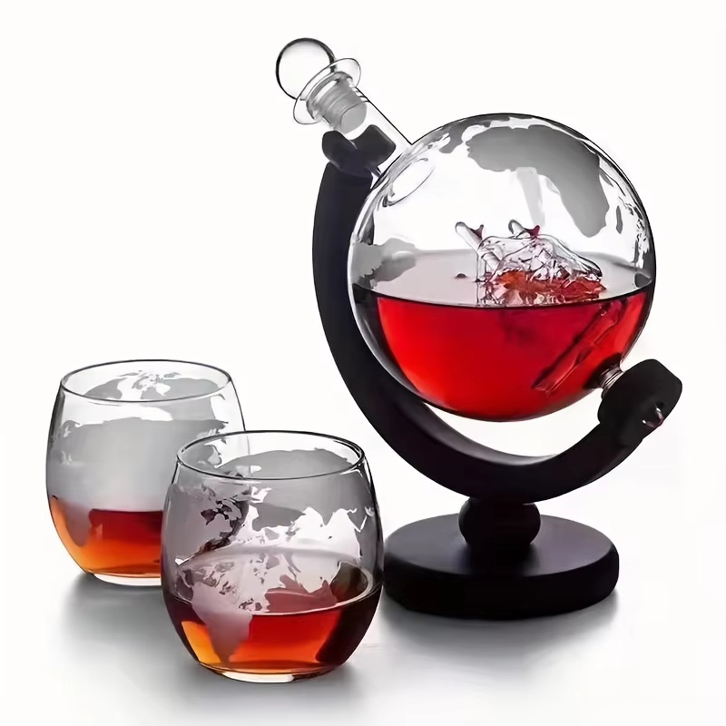 Decanter Globe Set - 850ML Creative Globe Decanter Set with