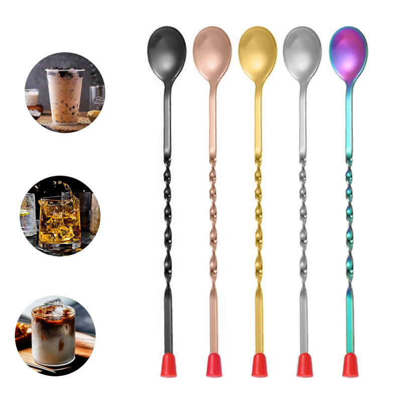 Bar Spoon Twisted - 100Pcs/Lot Stainless Steel Twisted Pattern Bar