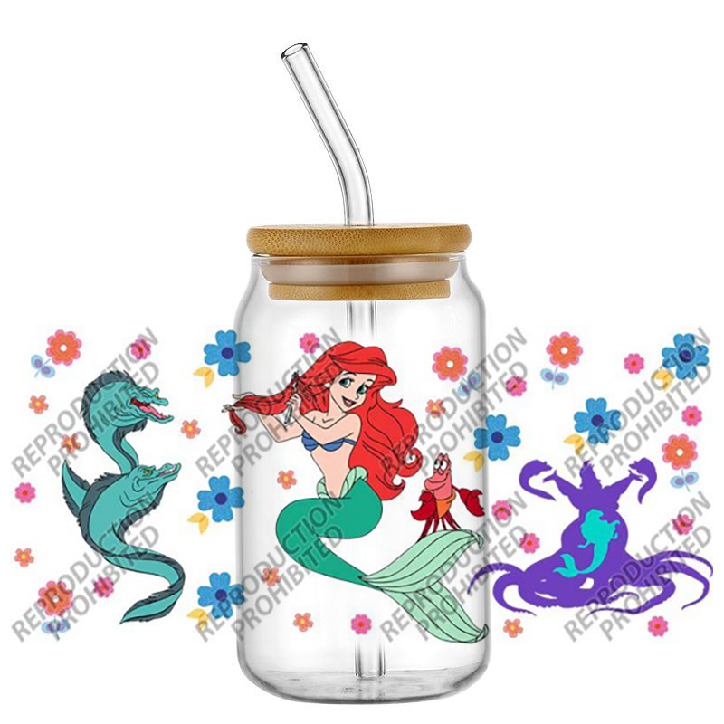 Old Fashioned Glass - Popular Retro Cartoon Mermaid Ariel Famous