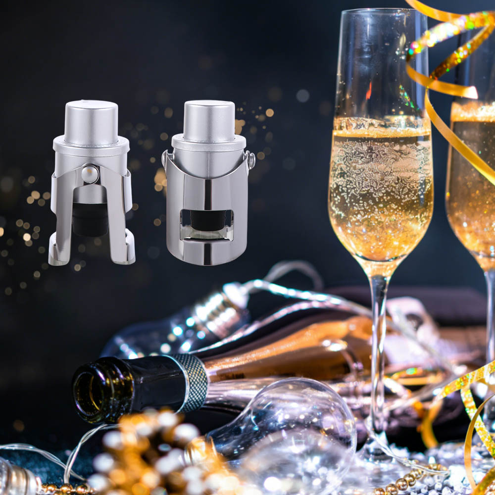Wine Preservation Pump - 2pcs Built-in Pressure Pump Vacuum Champagne
