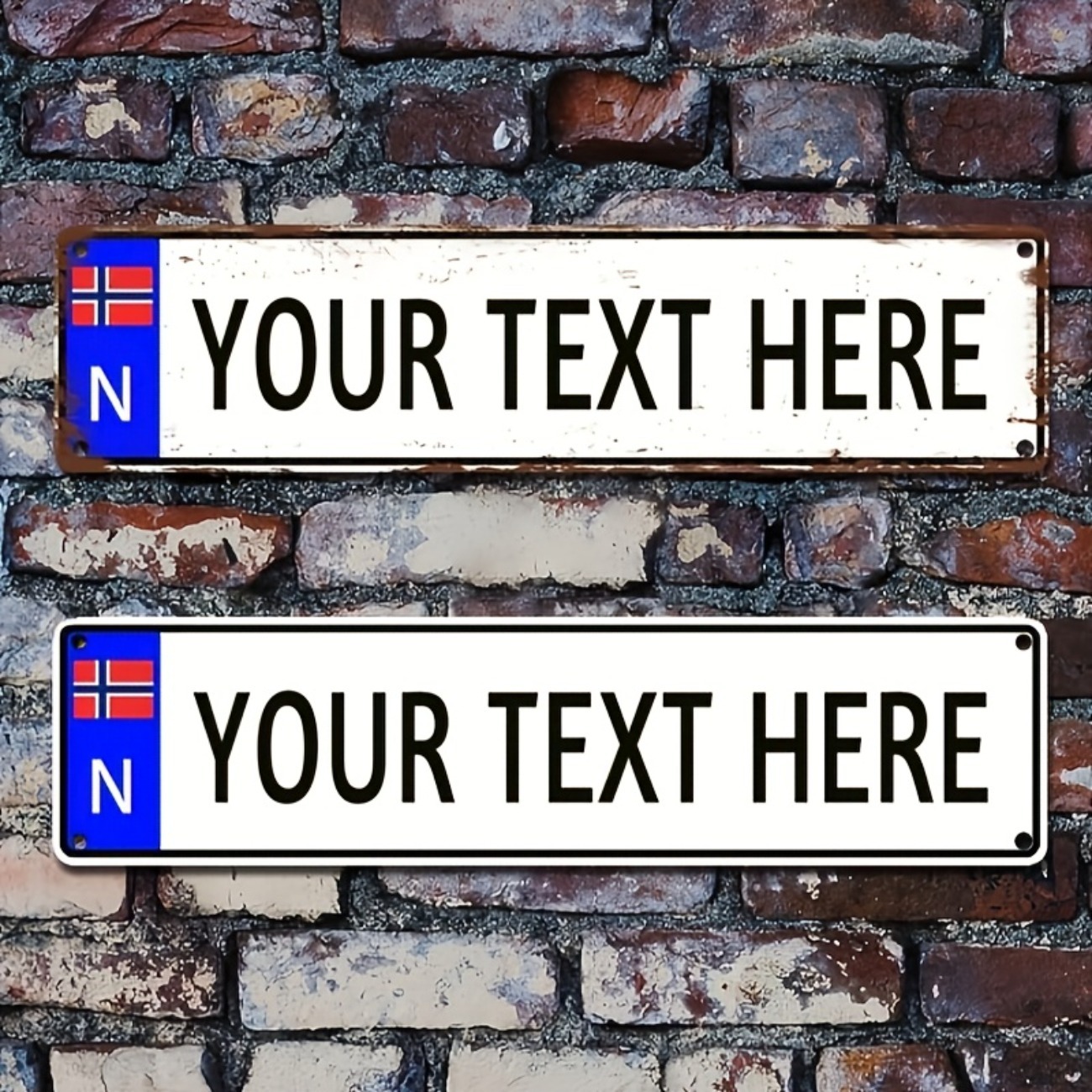 Home Bar Signs - Personalized Custom Norwegian Vintage Metal Sign