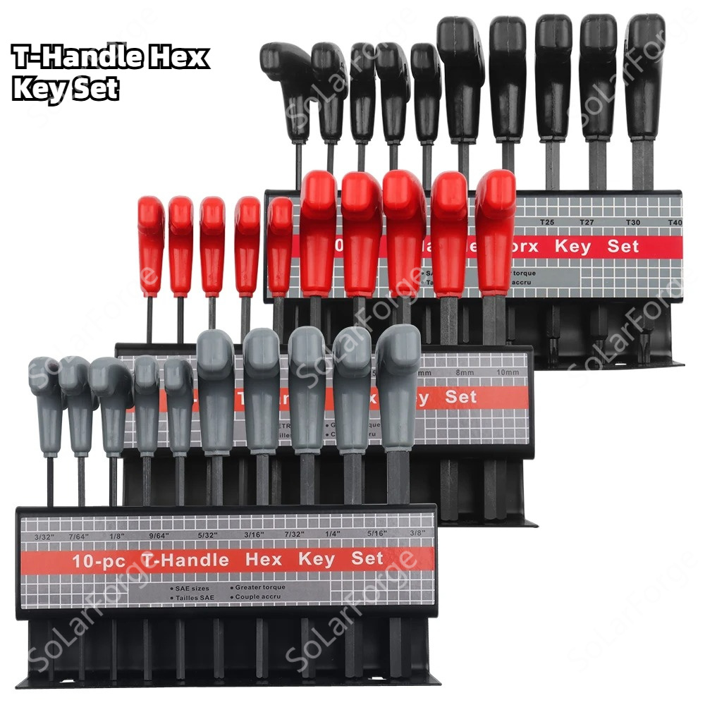 Home Bar Supplies - 10pc Metric or Inch T-Handle Hex