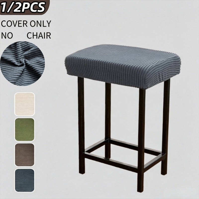 Home Bar Seating - 1/2pcs Bar Stool Cover Elastic Washable
