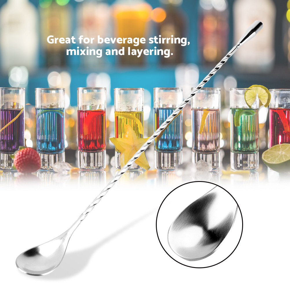 Bar Spoon Twisted - Stainless Steel Bar Wine Cocktail Mixing