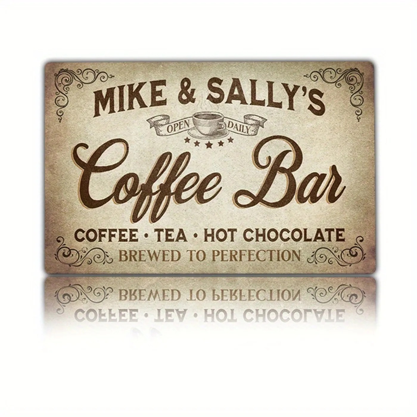 Home Bar Signs - 1PC Personalized Vintage Coffee Bar Metal