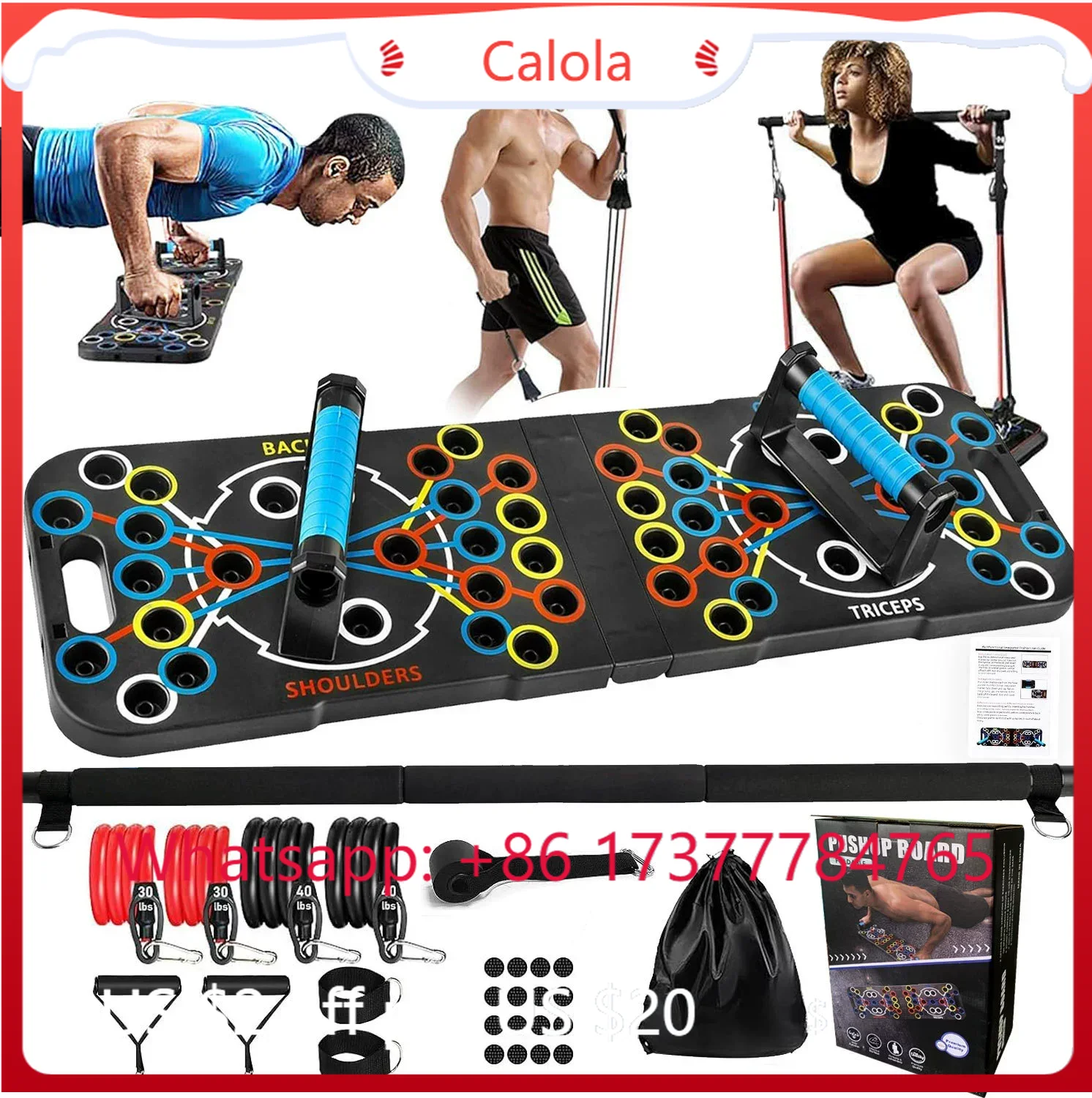 Home Bar Setup Kit - Multifunctional Push Up Board Pilates Bar