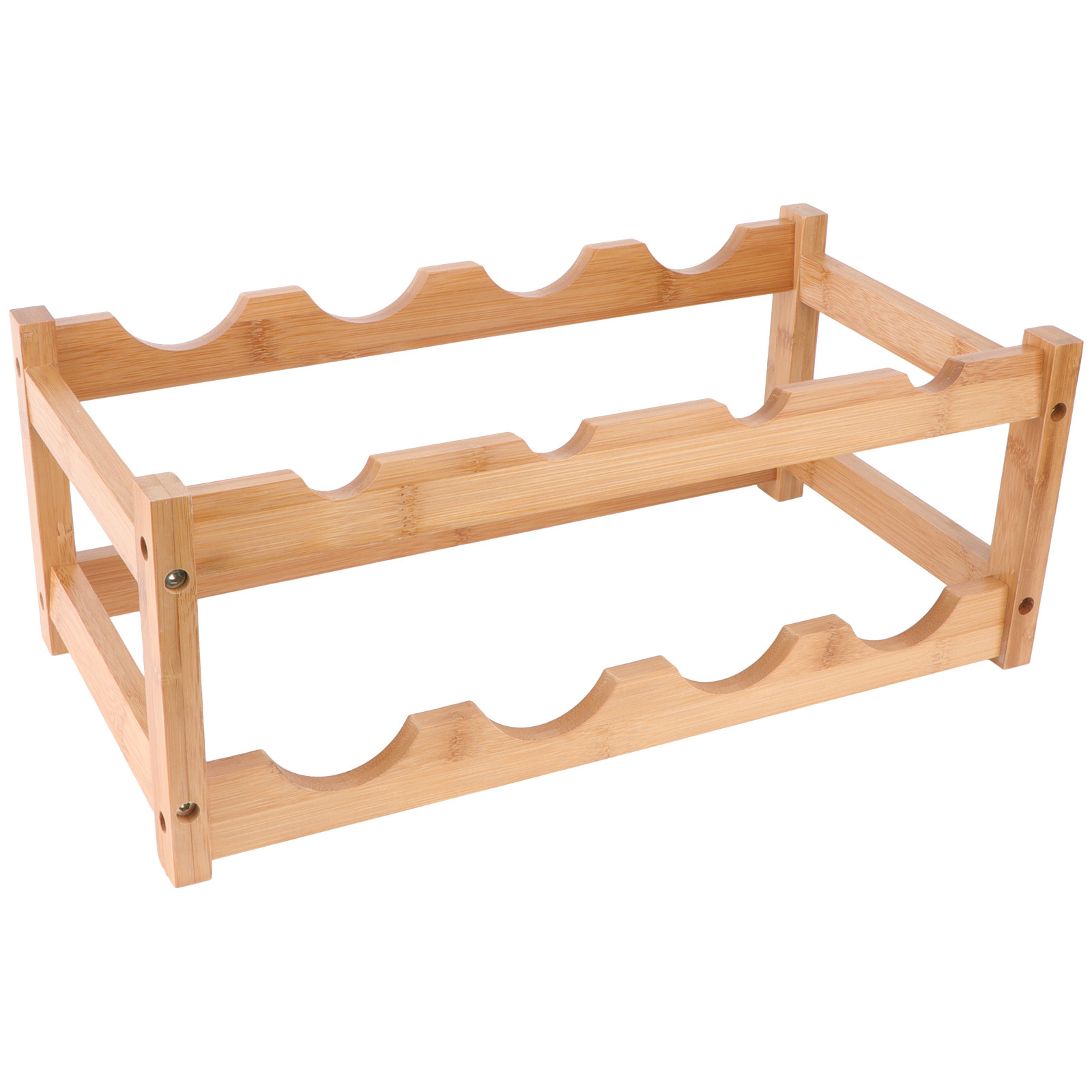 Home Bar Stand - Wooden Double Layer Red Wine Rack