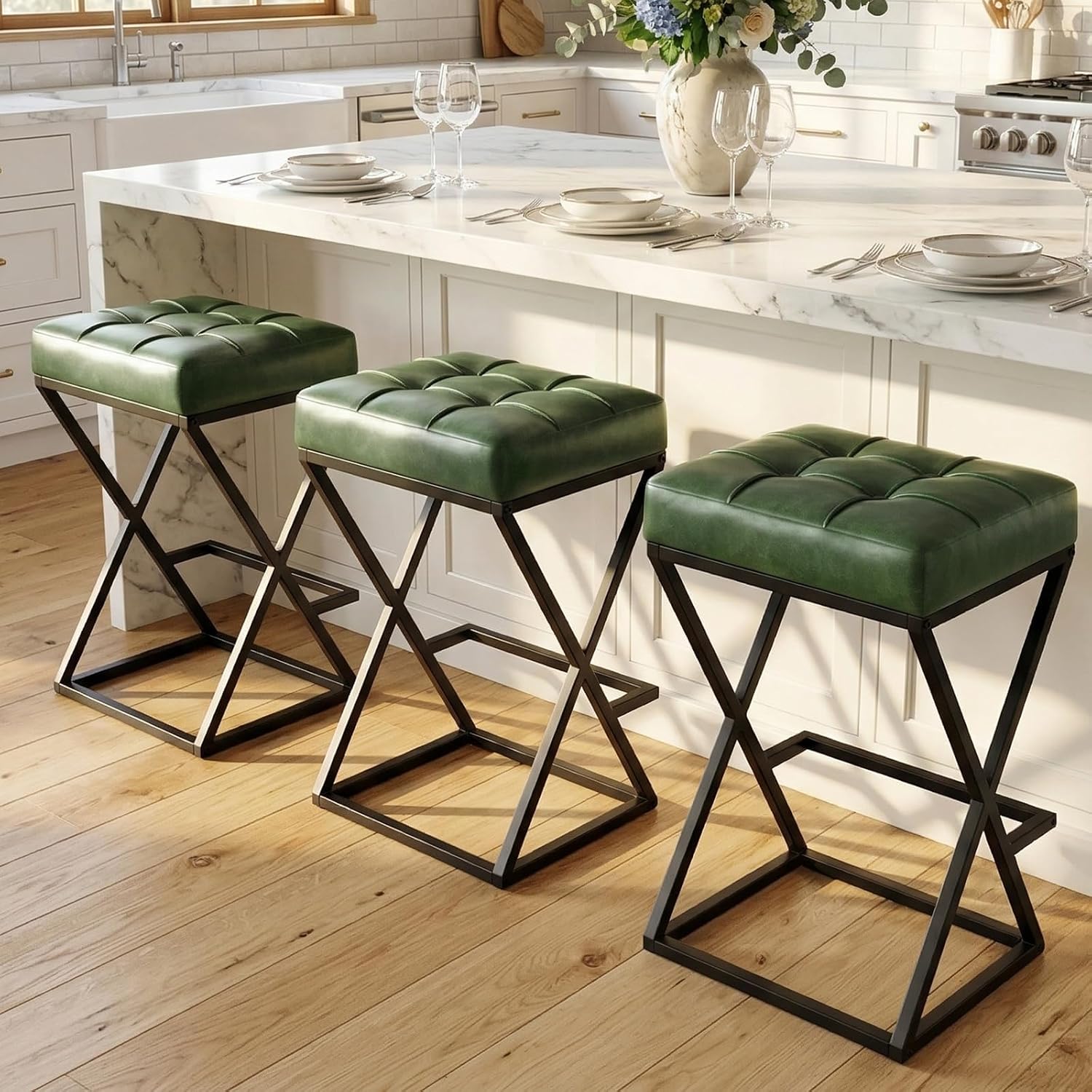 Home Bar Seating - Modern Swivel Bar Stools Set Of