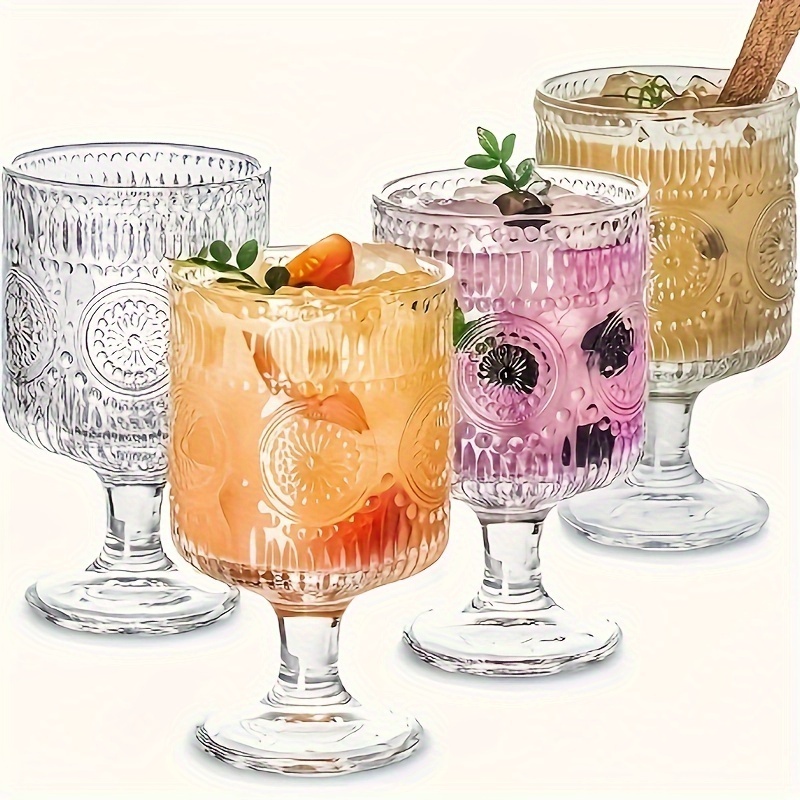 Highball Glass Set - 4-Piece Set - Sunflower Glass Set,