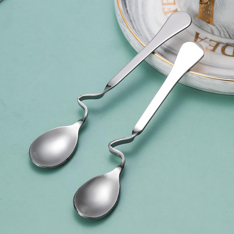 Bar Spoon Twisted - S-Shaped Twisted Handle Hanging Spoon Food