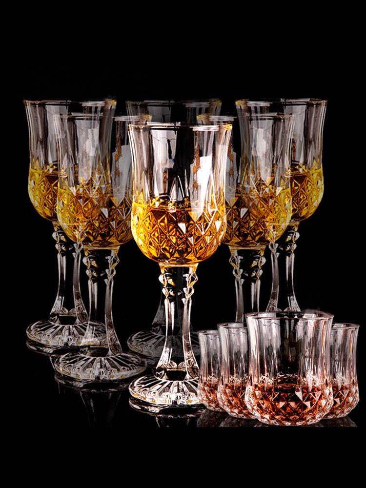 Highball Glass Set - Flavinmci Diamond Cut Crystal Glass Wine