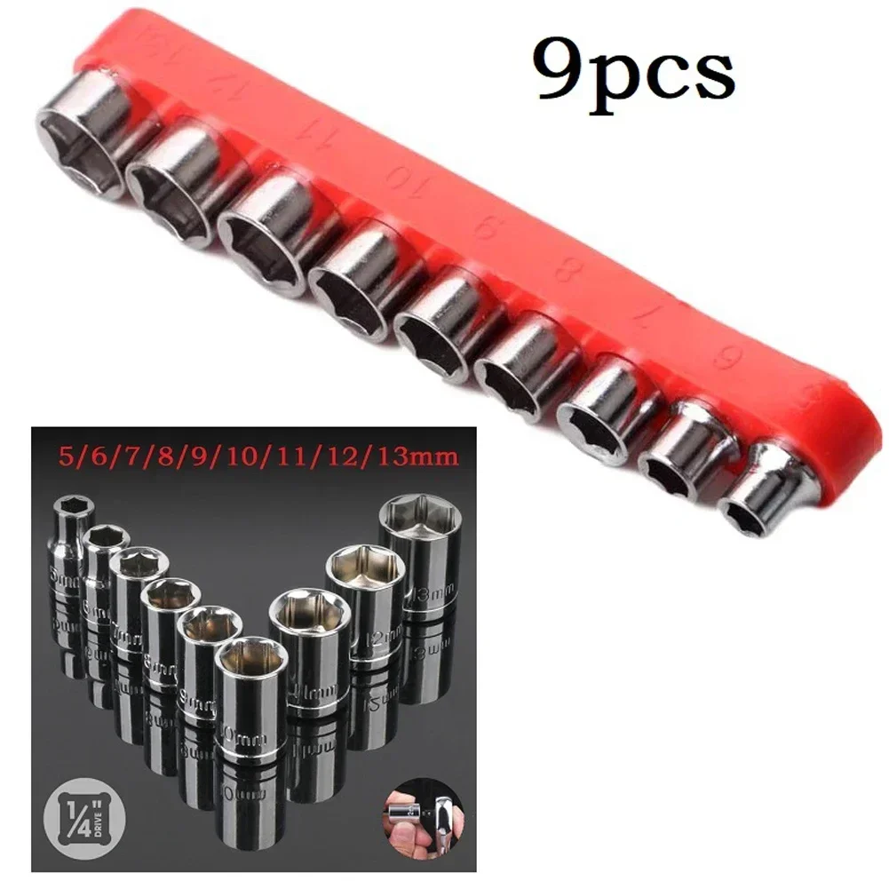 Home Bar Supplies - 9 Pcs 1/4 Inch Drive 5-13mm
