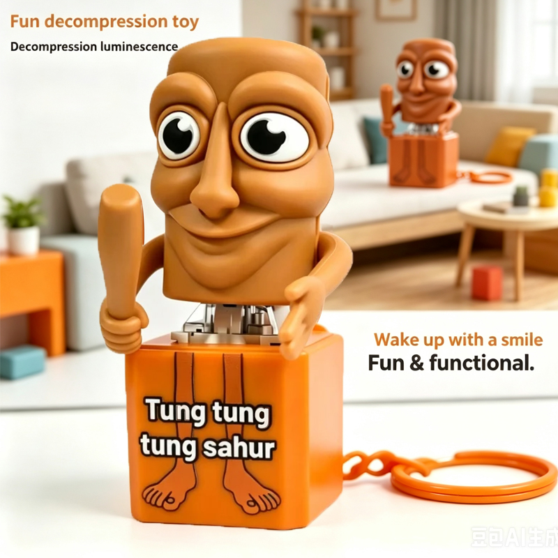 Home Bar Accessories - New Tung Tung Tung Sahur Keychain