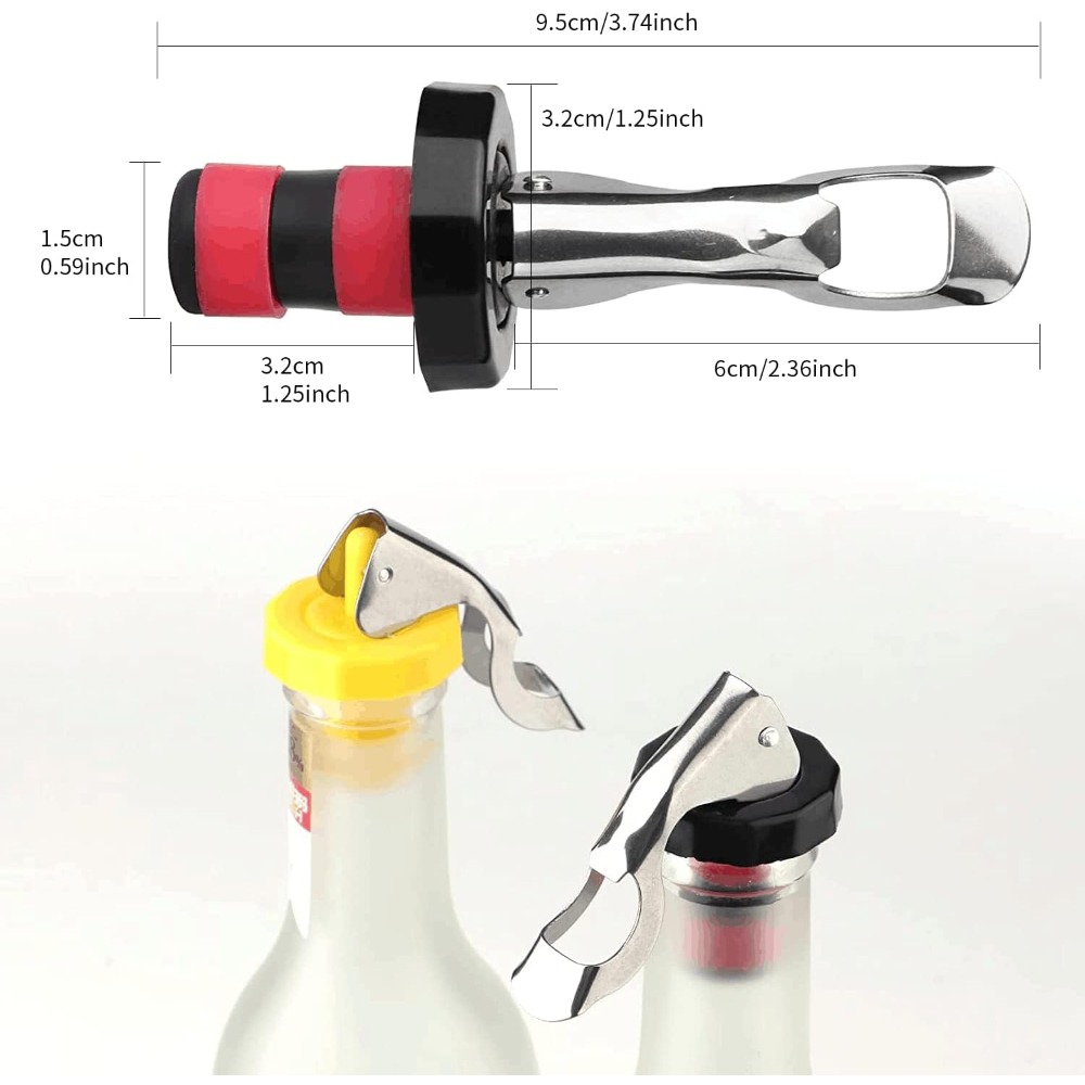 6 Pieces Reusable Silicone Win - Wine Preservation Pump ulasan dan harga