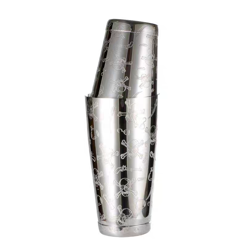 500ml/800ml Engraving Skull St - Boston Shaker Set ulasan dan harga