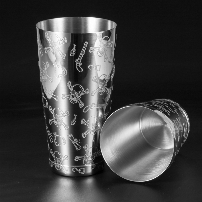 500ml/800ml Engraving Skull St - Boston Shaker Set ulasan dan harga