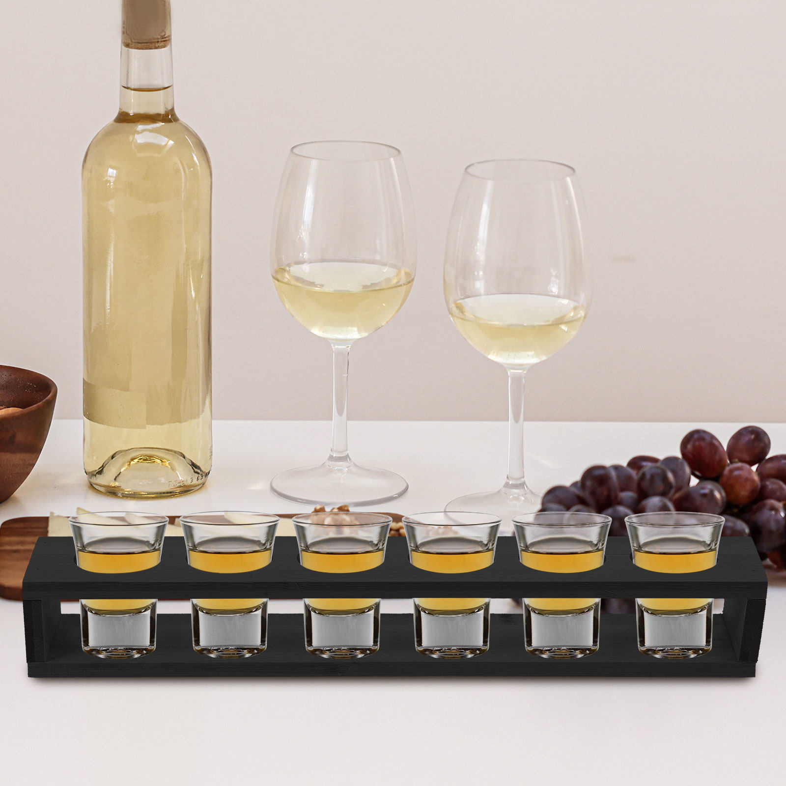 Handcrafted Wooden Shot Glasse - Home Bar Stand ulasan dan harga