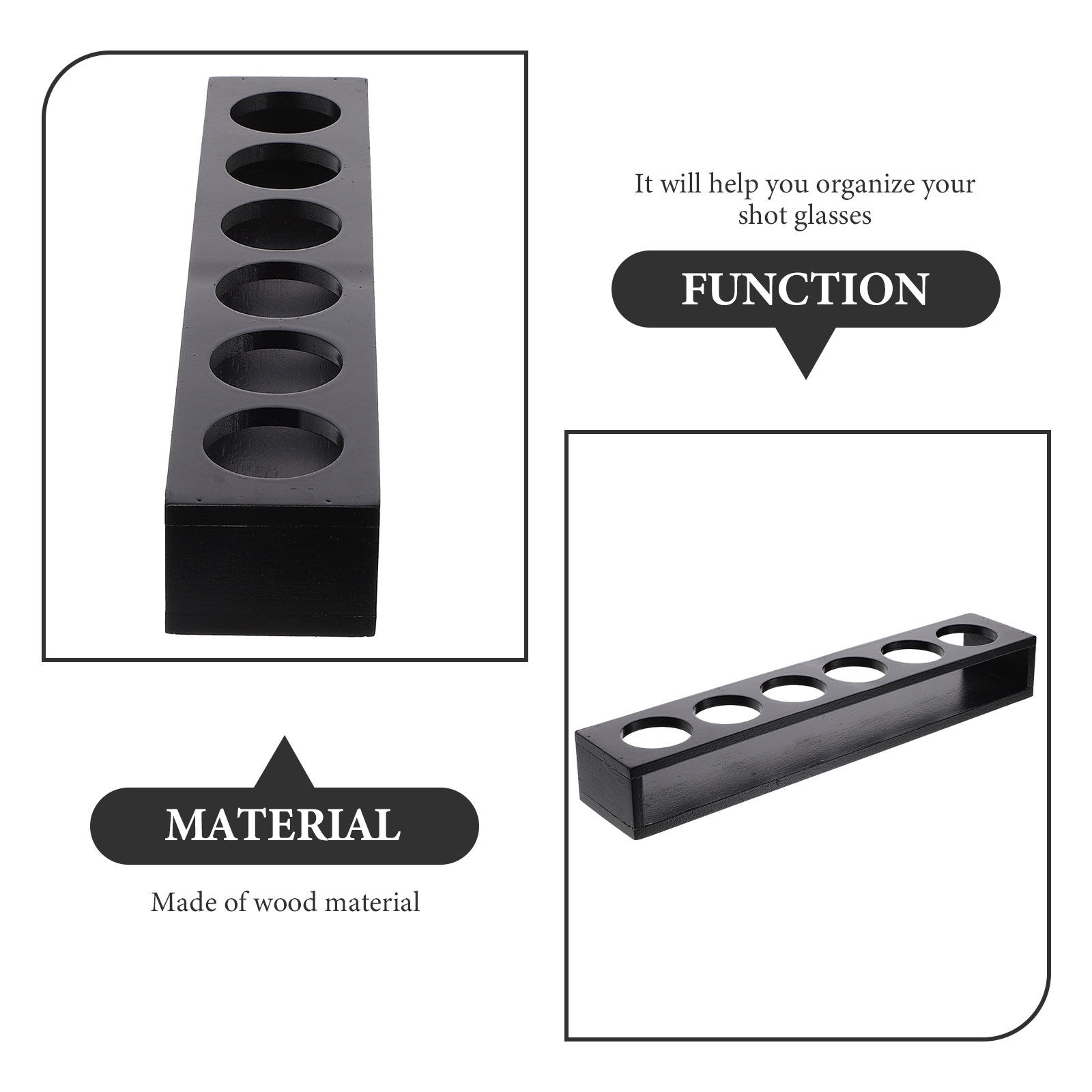 Handcrafted Wooden Shot Glasse - Home Bar Stand ulasan dan harga