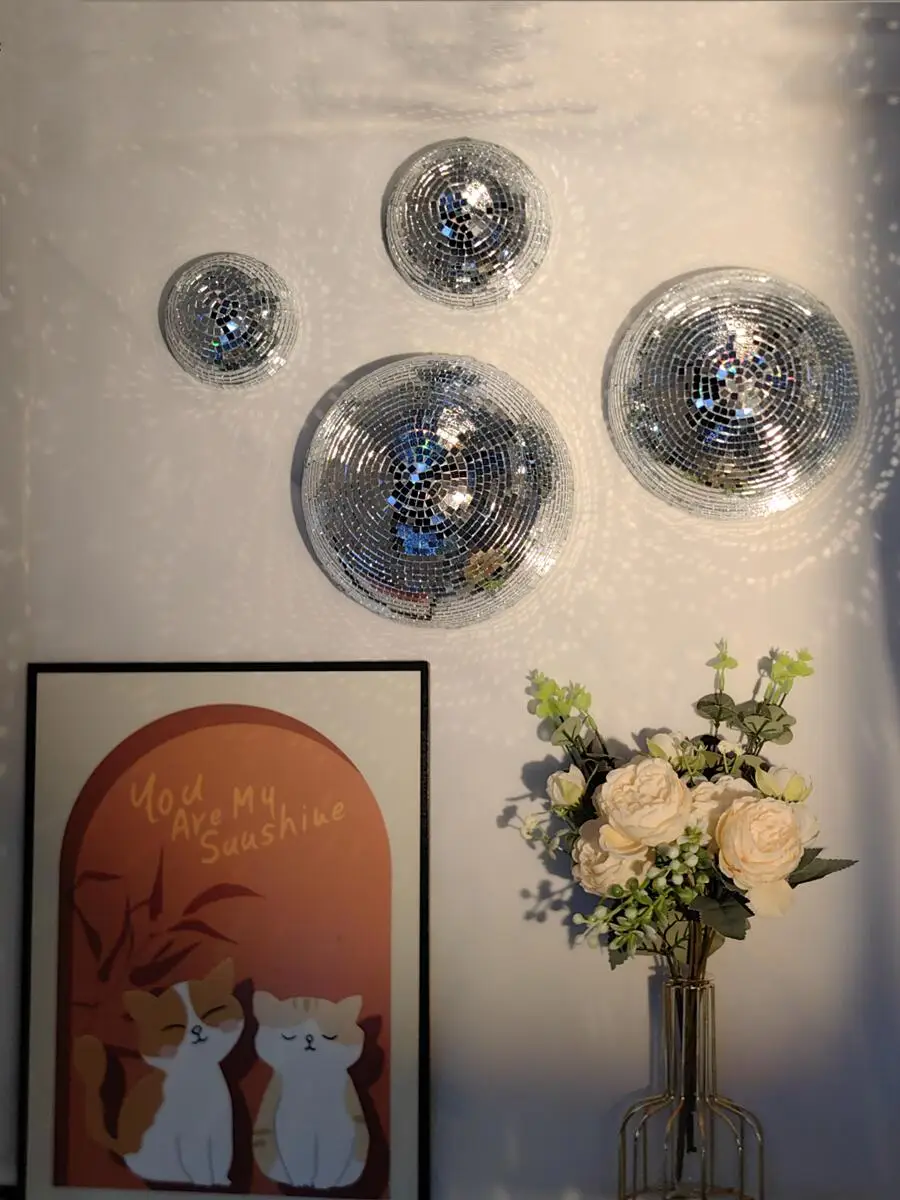 New Wall Disco Ball Mirrored D - Old Fashioned Glass ulasan dan harga