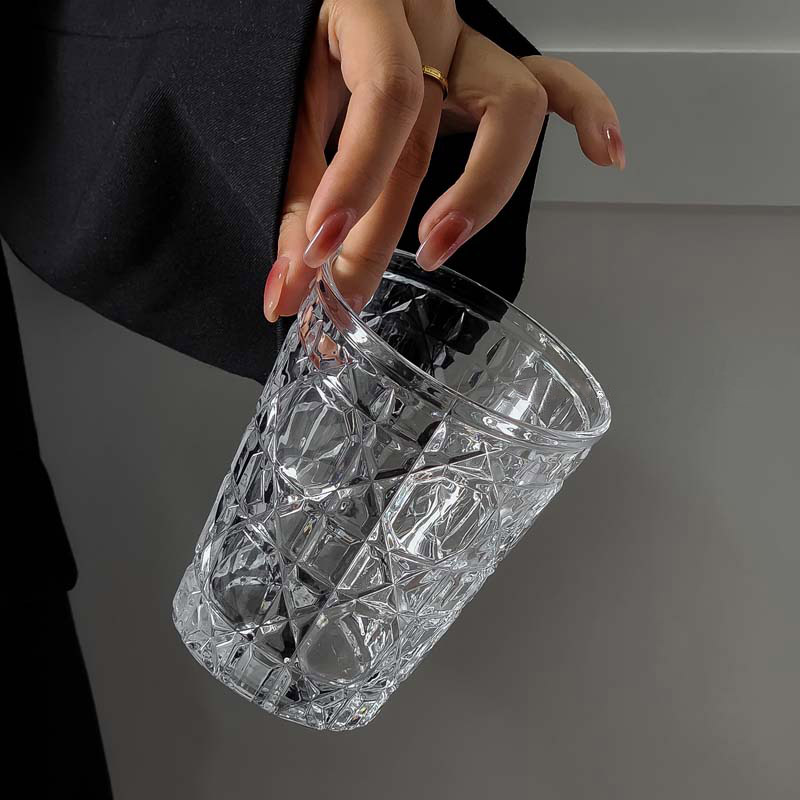 2pcs 310ml Vintage Diamond Pat - Old Fashioned Glass ulasan dan harga