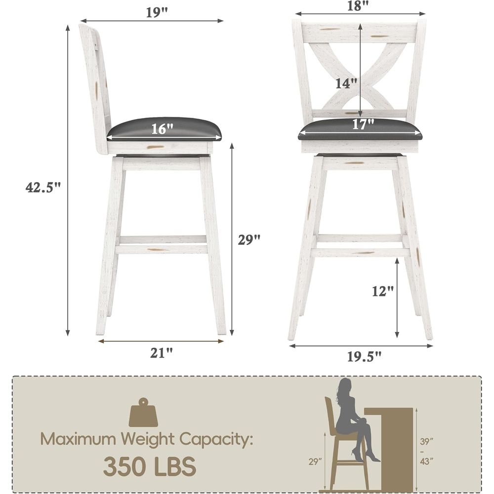 Swivel Barstools Set o 2, 29