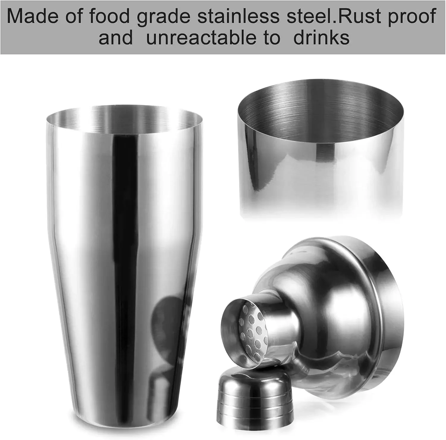 3/6pcs Cocktail Shaker Stainle - Boston Shaker Set ulasan dan harga