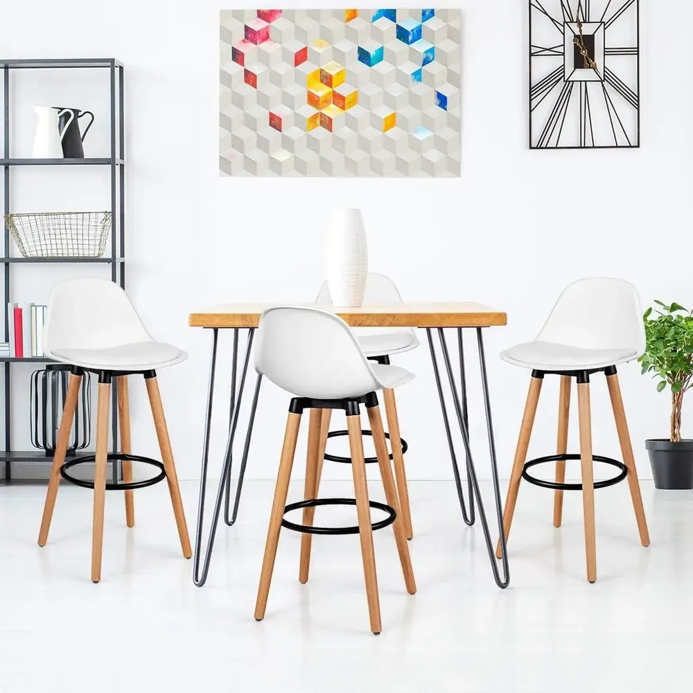 Set of 4 Bar Stools with PU Le - Home Bar Stools ulasan dan harga