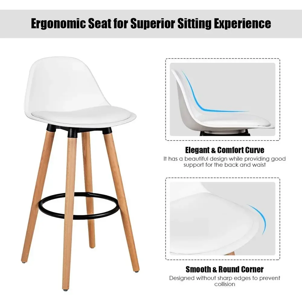 Set of 4 Bar Stools with PU Le - Home Bar Stools ulasan dan harga