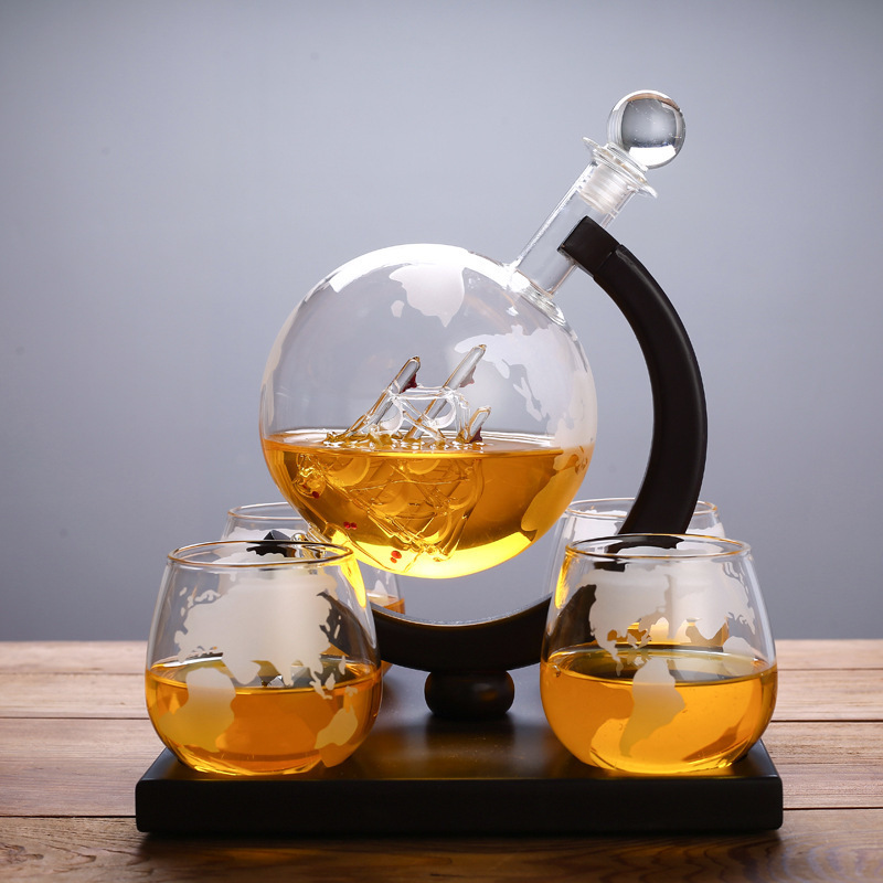 Globe Decanter Sailing Whiskey - Decanter Globe Set ulasan dan harga