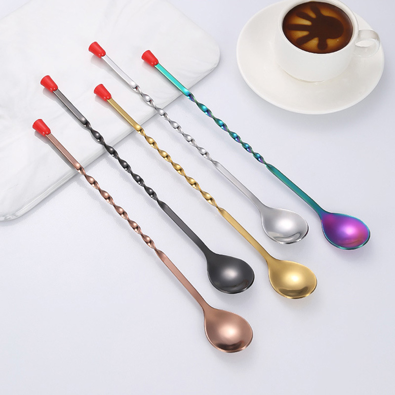 100Pcs/Lot Stainless Steel Twi - Bar Spoon Twisted ulasan dan harga