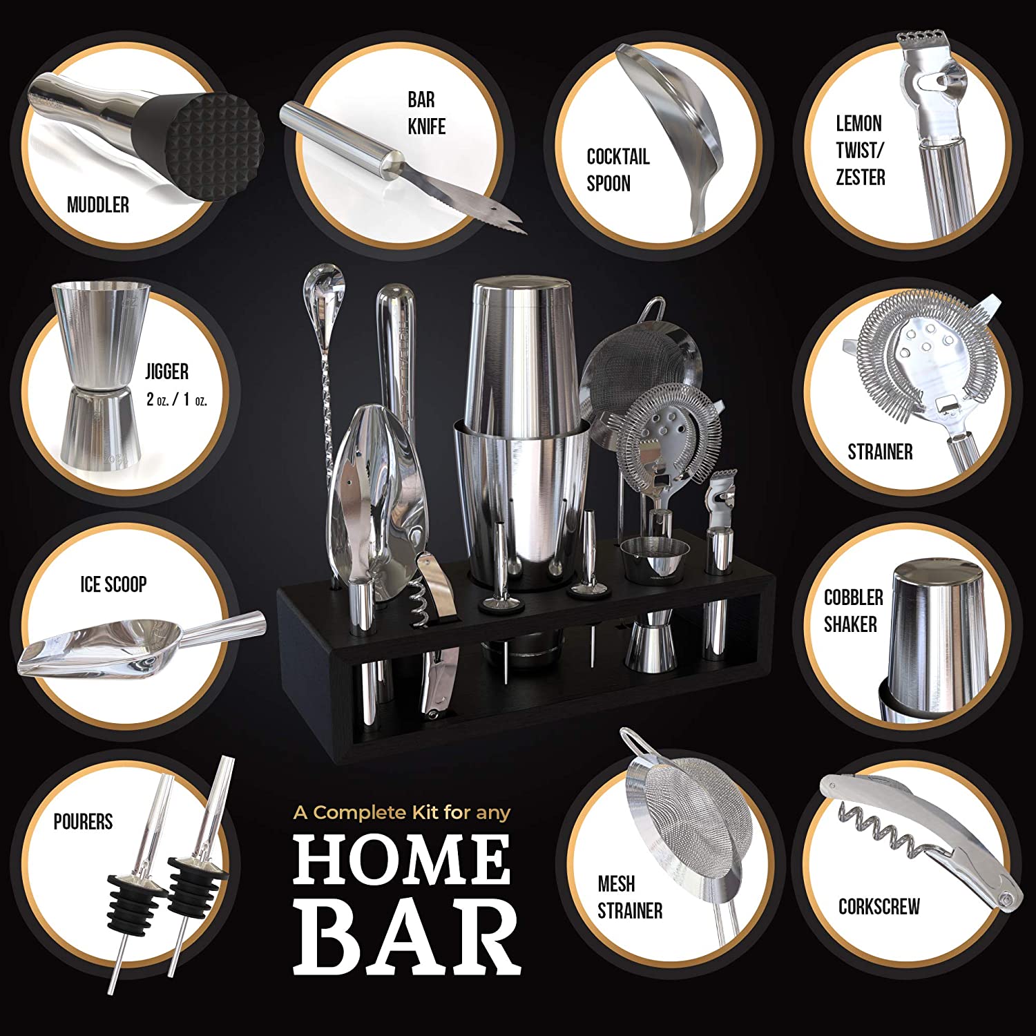 stllCamol 14-Piece Stainless S - Boston Shaker Set ulasan dan harga