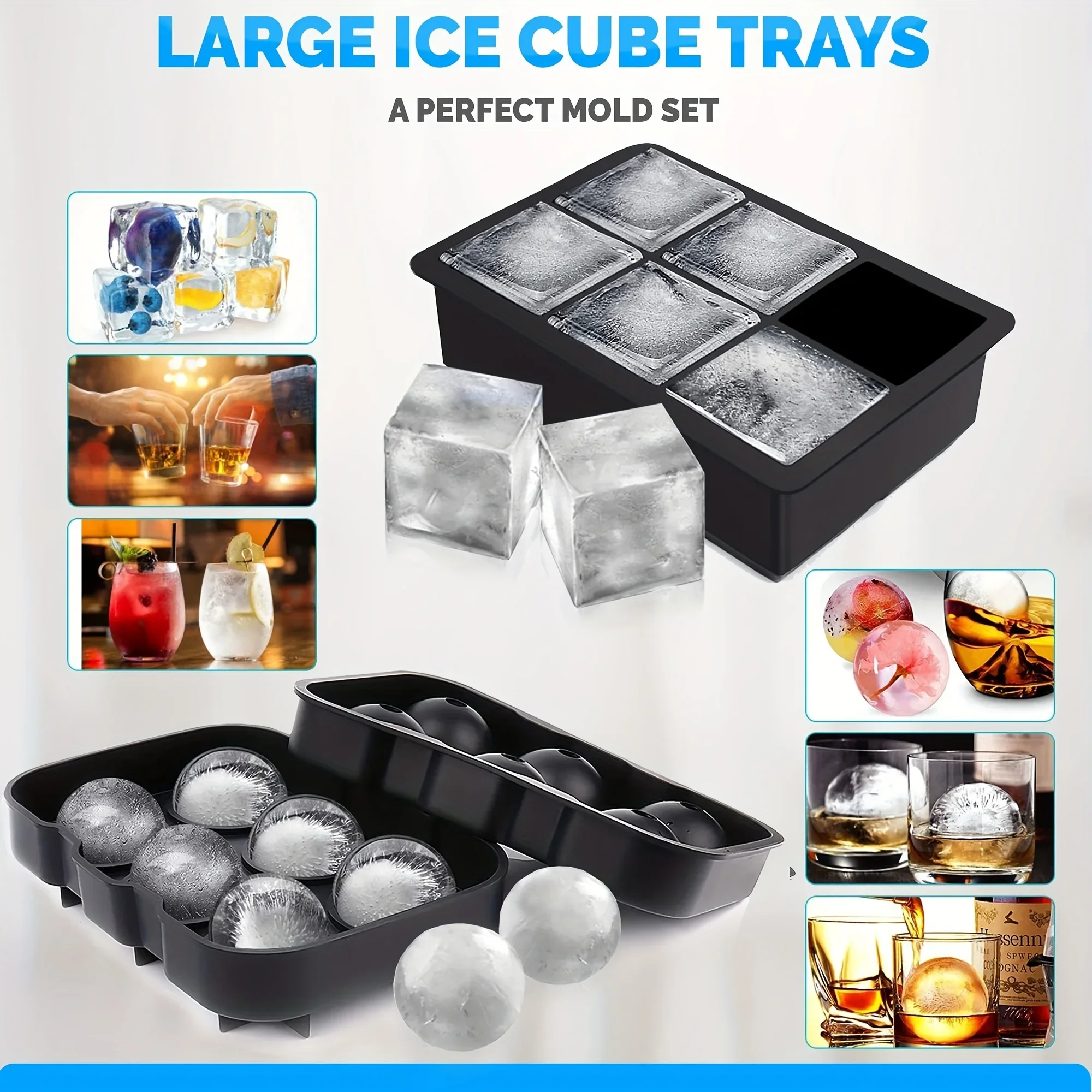 1pc 3D Rose Ice Cube Mold, Squ - Ice Mold Sphere ulasan dan harga