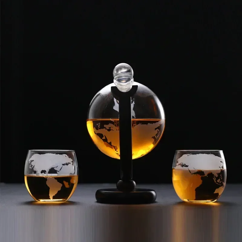 Globe Whiskey Decanter Set Lea - Decanter Globe Set ulasan dan harga