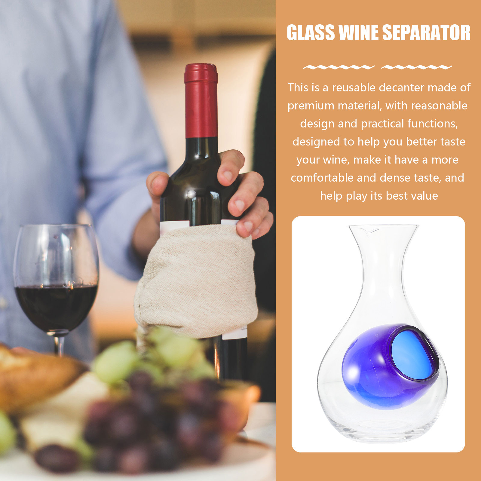 Reusable Wine Decanter Premium - Home Bar Supplies ulasan dan harga