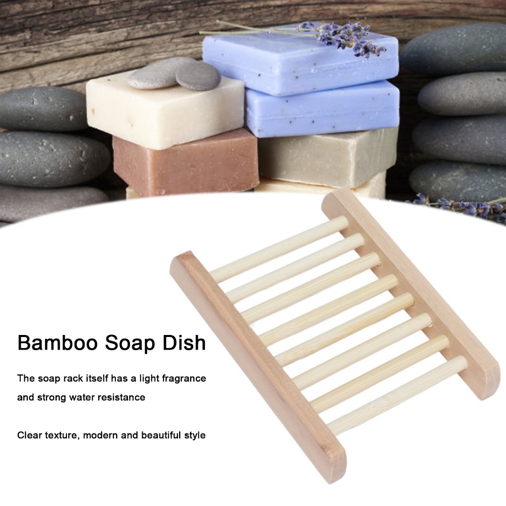 5 PCS Natural Wood Soap Dish S - Home Bar Supplies ulasan dan harga