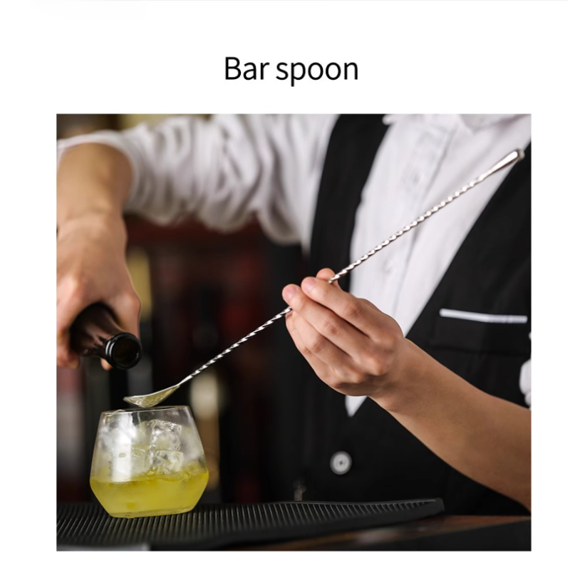 1Pcs Cocktail Bar Spoon Stainl - Bar Spoon Twisted ulasan dan harga