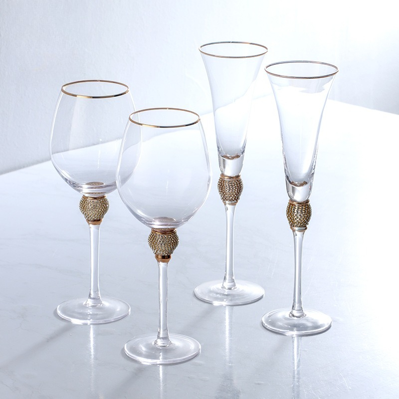 Luxury Diamond Gold Rim Highba - Highball Glass Set ulasan dan harga