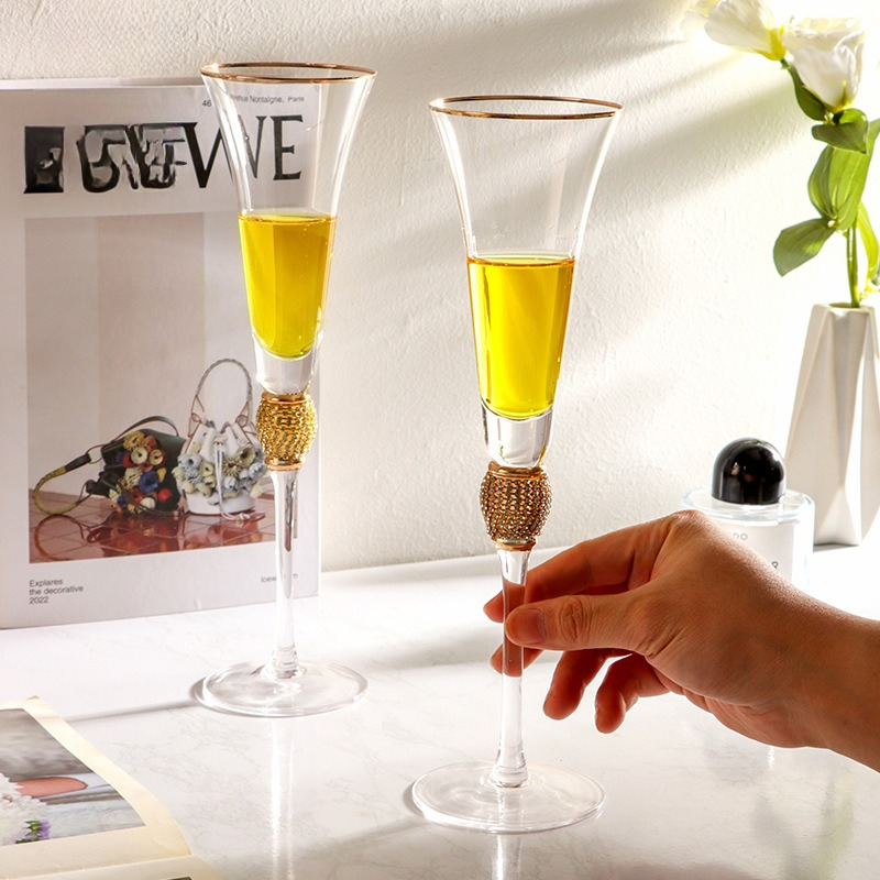 Luxury Diamond Gold Rim Highba - Highball Glass Set ulasan dan harga