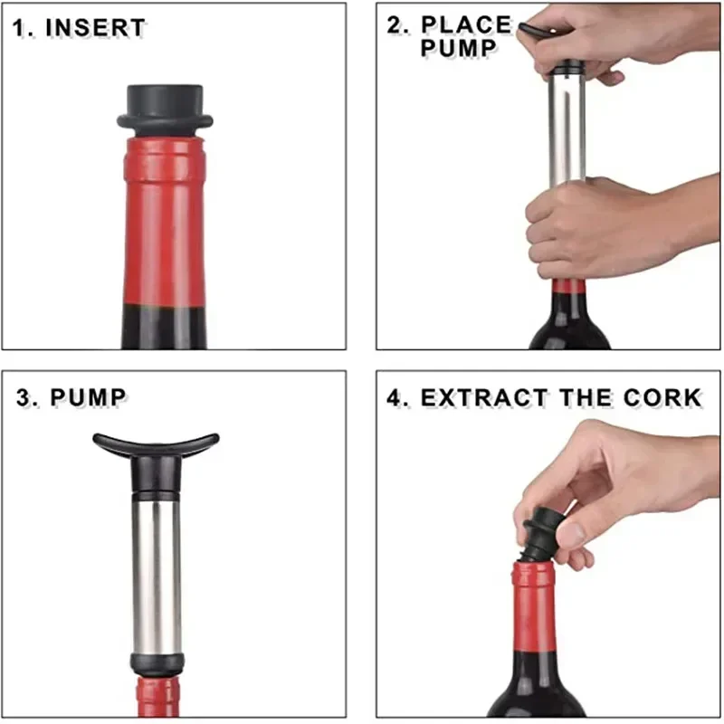 Vacuum Wine Pump Kit with Wine - Wine Preservation Pump ulasan dan harga