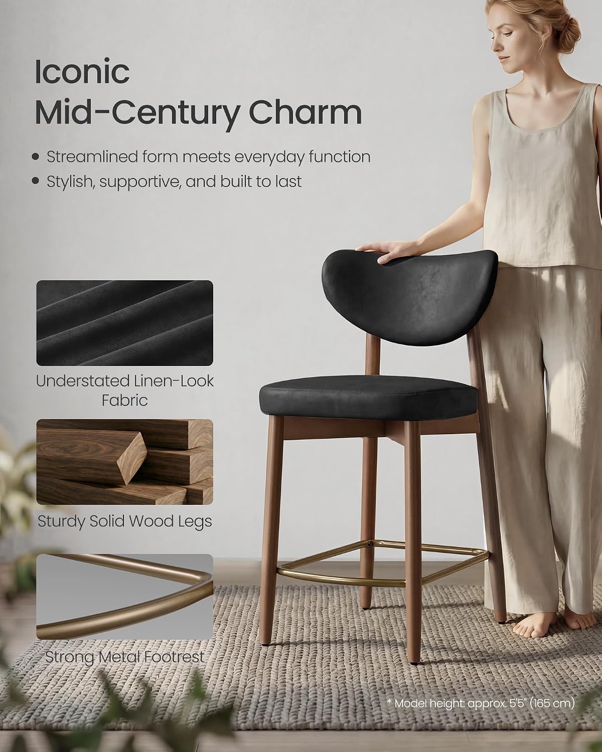 Mid Century Modern Wooden Bar  - Home Bar Seating ulasan dan harga