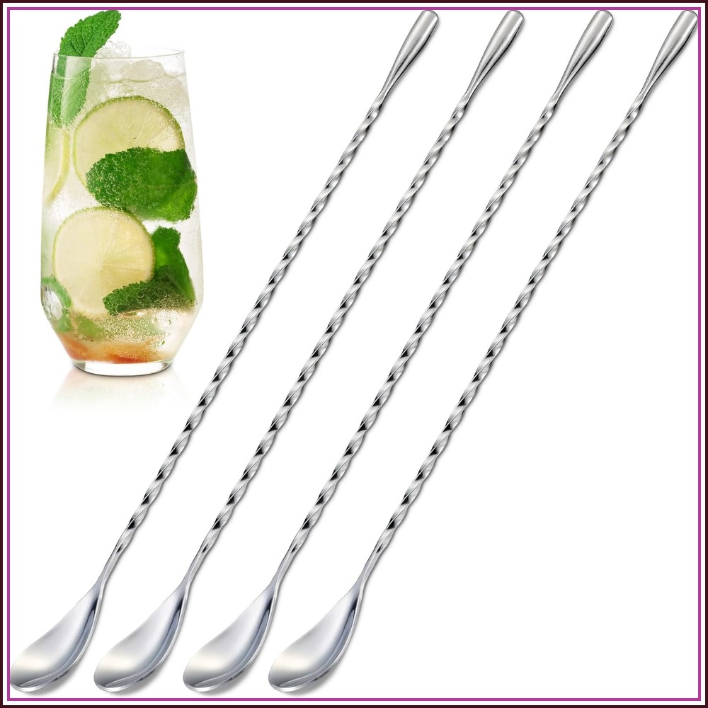 4 Pcs Bar Spoon Set, 12