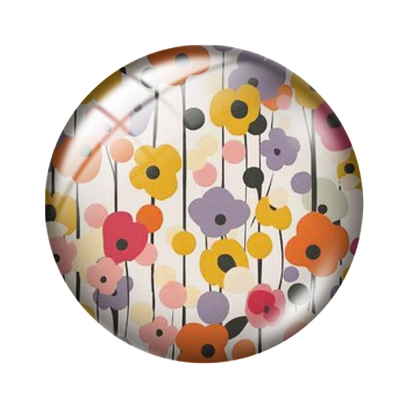 Retro Floral12/18/20/25mm glas - Old Fashioned Glass ulasan dan harga