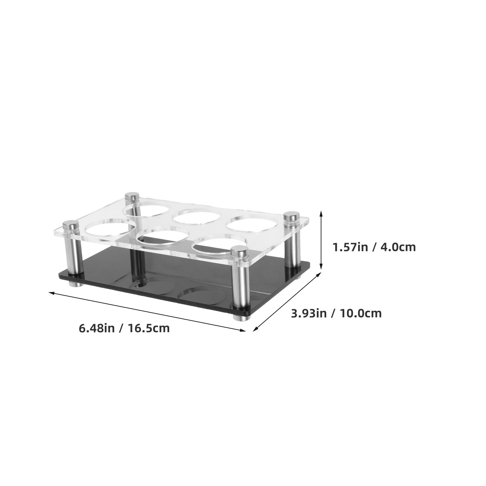 Shot Glass Holder 6 Holes Clea - Home Bar Stand ulasan dan harga