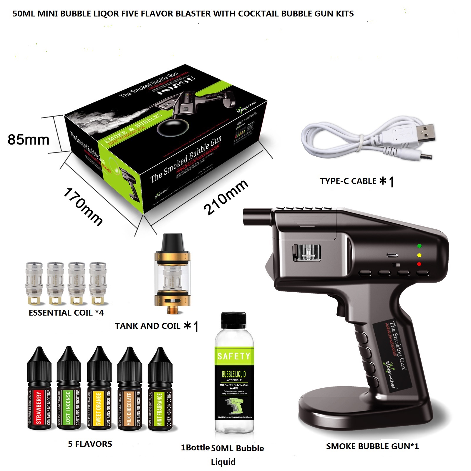Rechargeable Flavor Blaster Co - Smoking Gun Kit ulasan dan harga