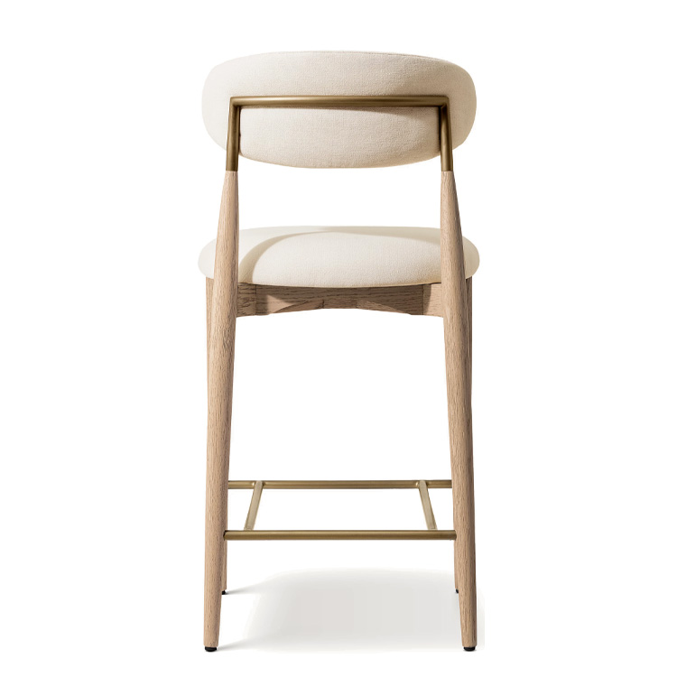 New Style Nordic Fabric Wood C - Home Bar Stools ulasan dan harga