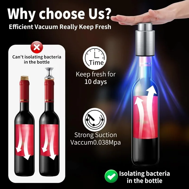 Wine Bottle Stoppers Vacuum Wi - Wine Preservation Pump ulasan dan harga