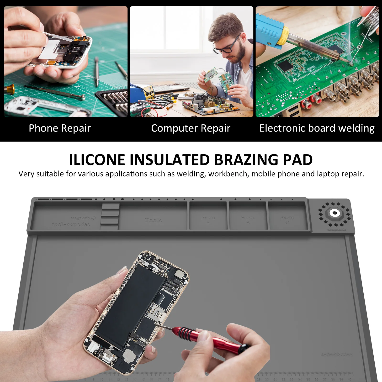 Soldering Station Mat Silicone - Bar Mat Rubber ulasan dan harga